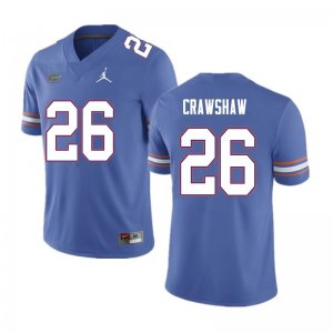 Men's Florida Gators #26 Jeremy Crawshaw NCAA Nike Blue Authentic Stitched College Football Jersey ROQ8062GL